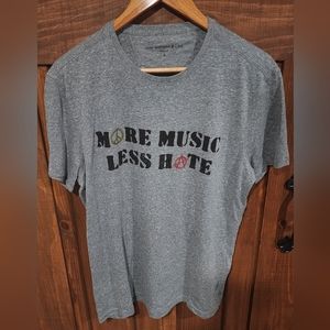 John Varvatos More Music Less Hate Graphic T-Shirt NWOT